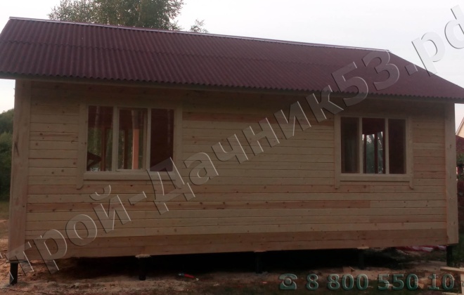 4 Брусовой дом ОД-6, 6×8, 48 м², Московская область,  Озерский район, деревня Мощаницы (5)